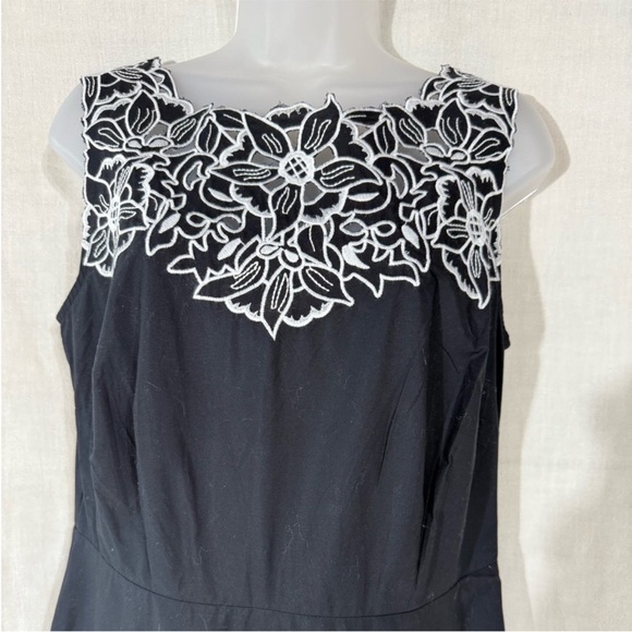 🪇 Talbots Embroidered Lace Latin Mexican Inspired Fit & Flare Dress Size 16 - Picture 5 of 10